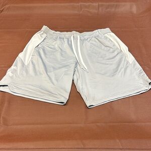 Under Armour Men's Light Gray Athletic Shorts with Drawstring